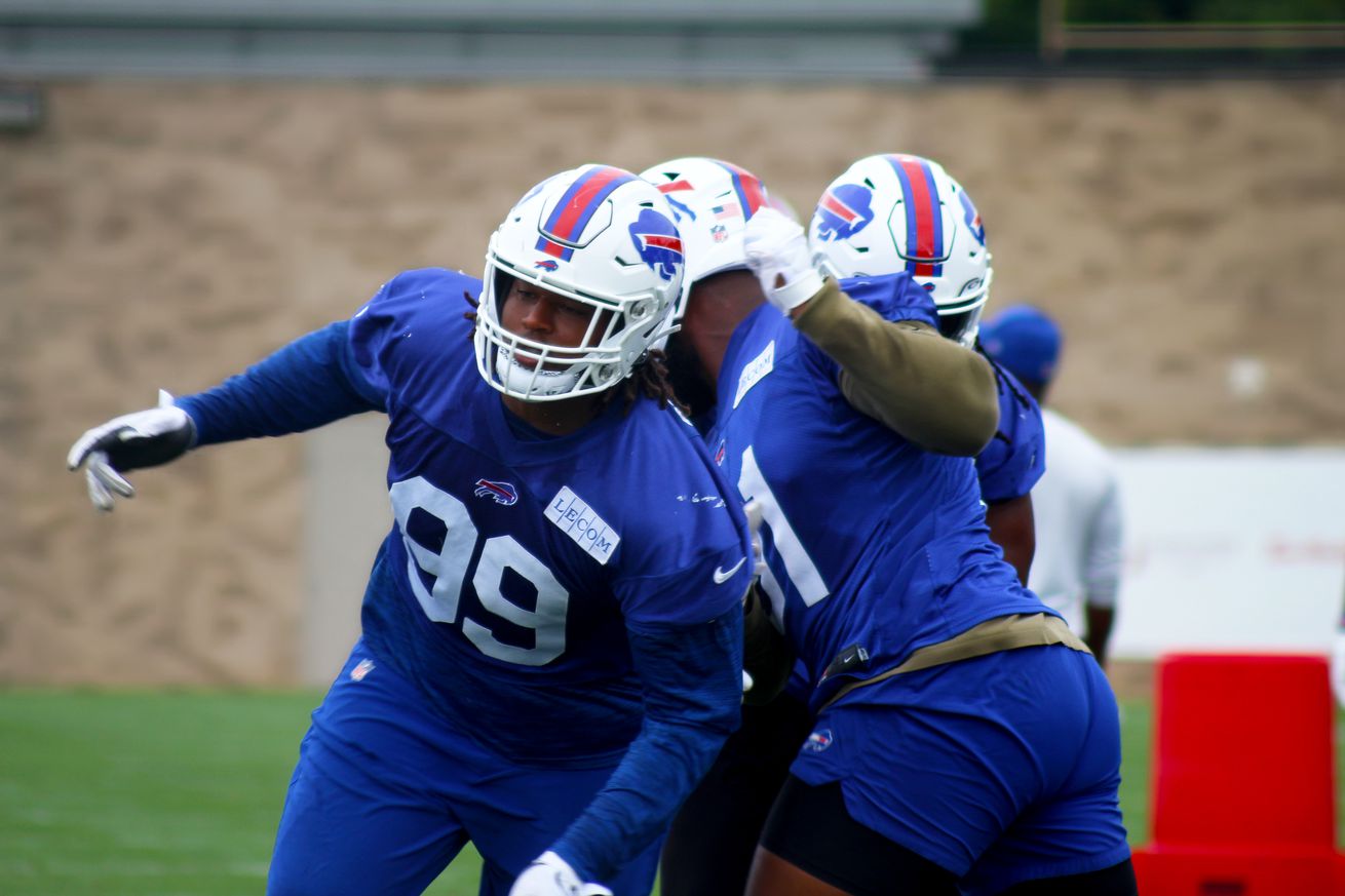 Tim Settle Jr. at Buffalo Bills training camp, St. John Fisher