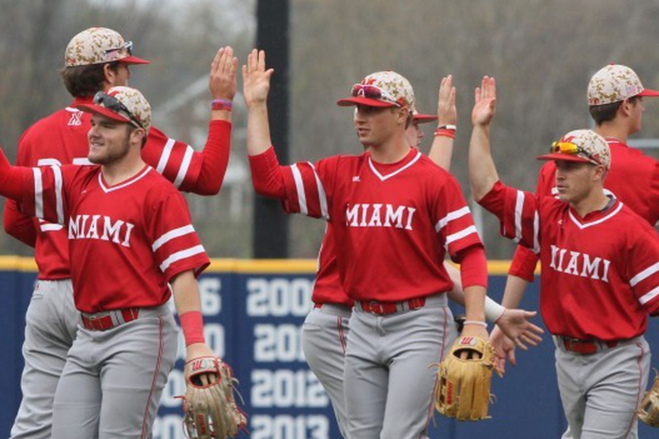 Miami Baseball Celebrates (Miami Athletics)